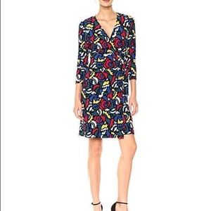 Anne Klein wrap dress w/tags, small, black/camo